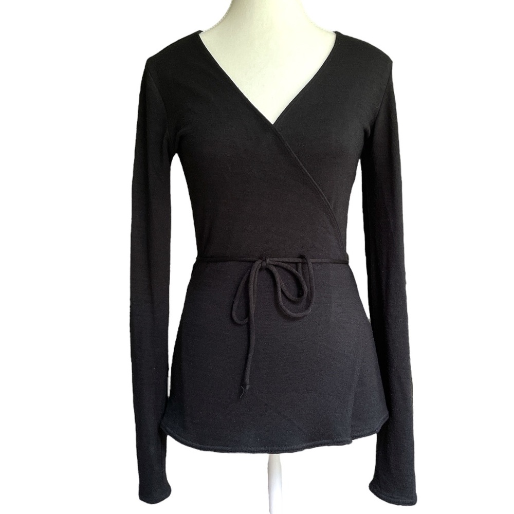 Wilfred Black Wrap Sweater
